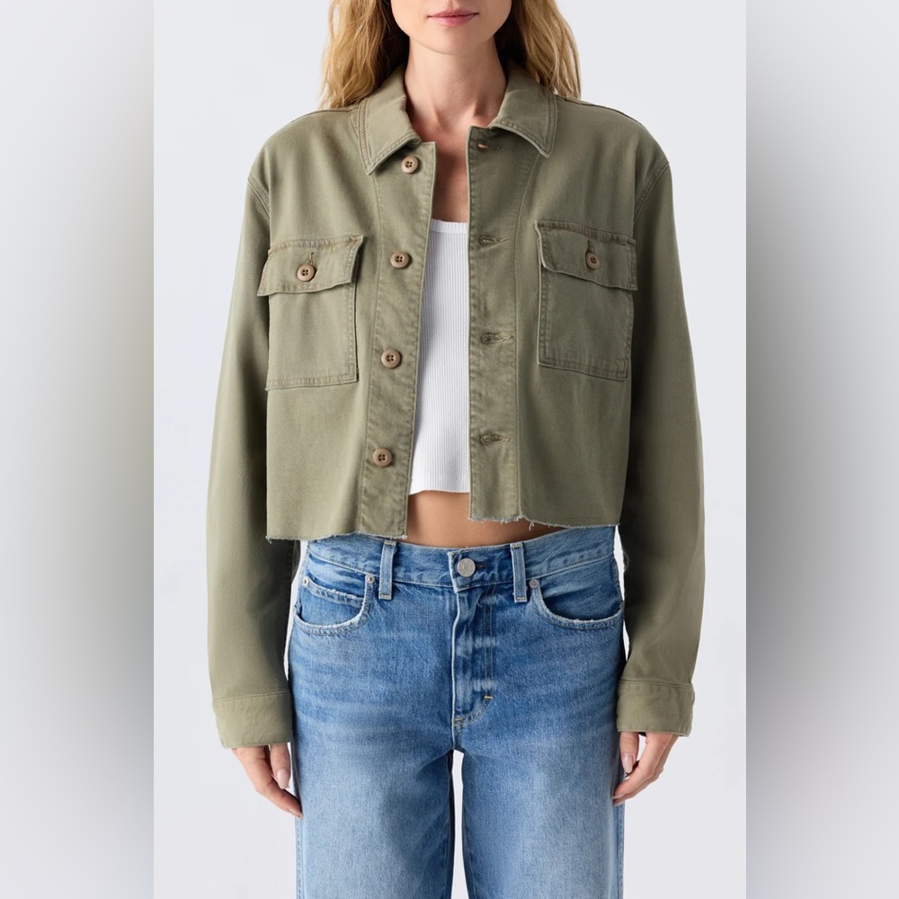 AMO Carly Surplus Olive Green Women's Cropped Jacket L